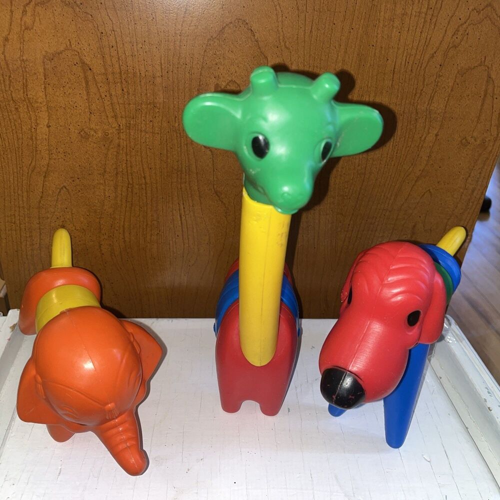 Vtg 1966 Tupperware Toys Elephant Dog Giraffe Zoo It Yourself Animals 16 Piece